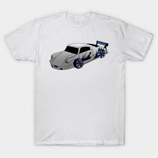 "White+Teal Porsche" T-Shirt